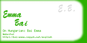 emma bai business card